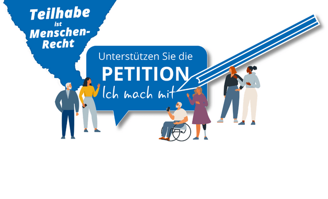 Die Anzeige der Lebenshilfe macht auf eine Petition aufmerksmam.