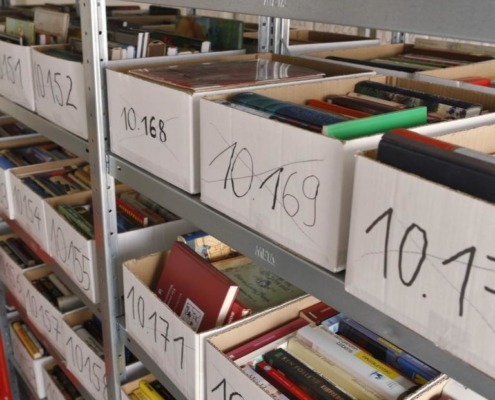 Blick in das Lager der Buchmeister