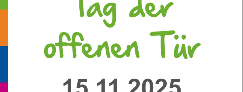Eine Anzeige ohne Bilder. Der abgebildete Text sagt: Tag der offenen Tür, 15.11.2025".