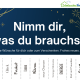 Ein Plakat mit Abreißzetteln, auf denen Wünsche zum neuen Jahr vermerkt sind.